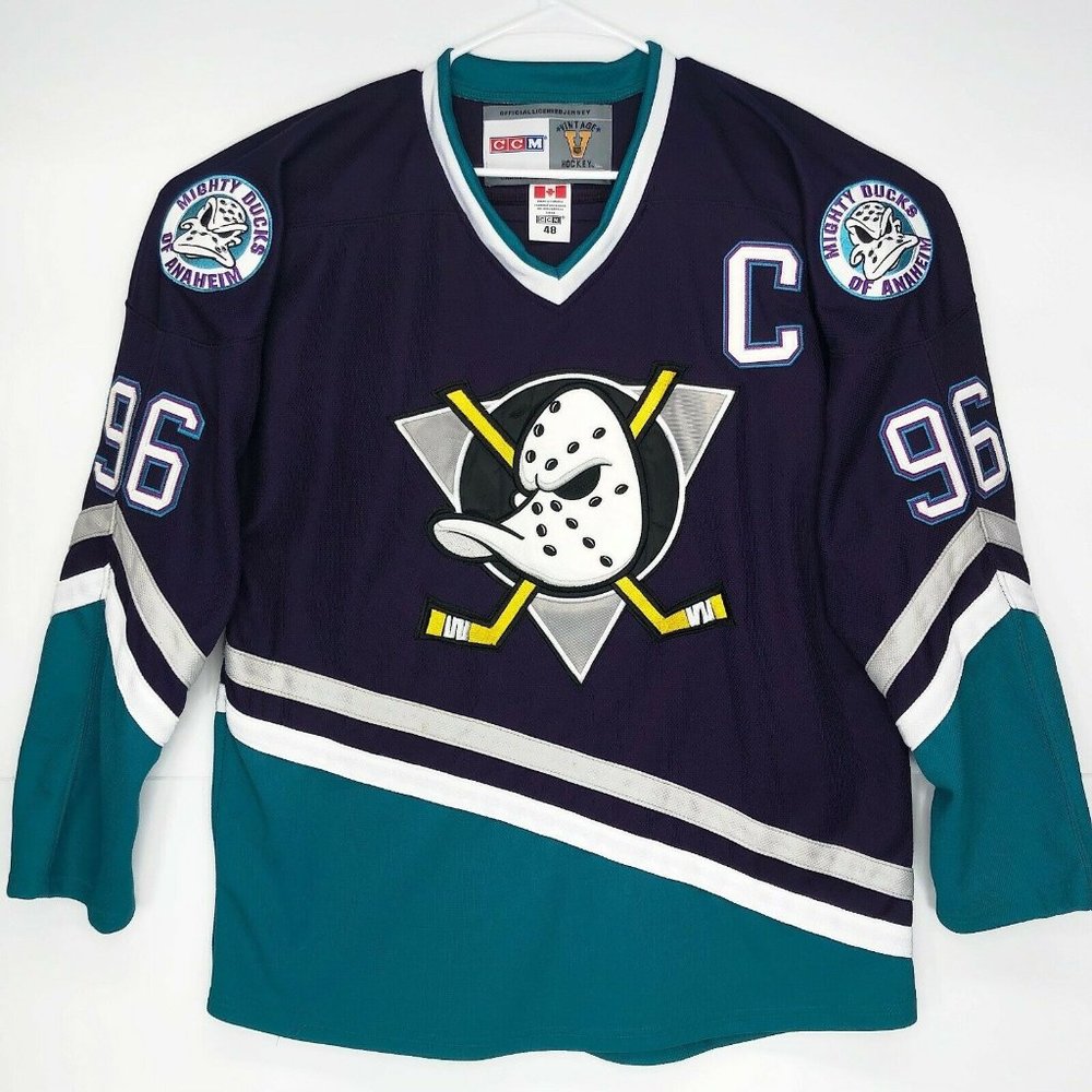 Mighty Anaheim Ducks Official Licensed Jersey CCM Conway 96 Size 48 Fight Strap